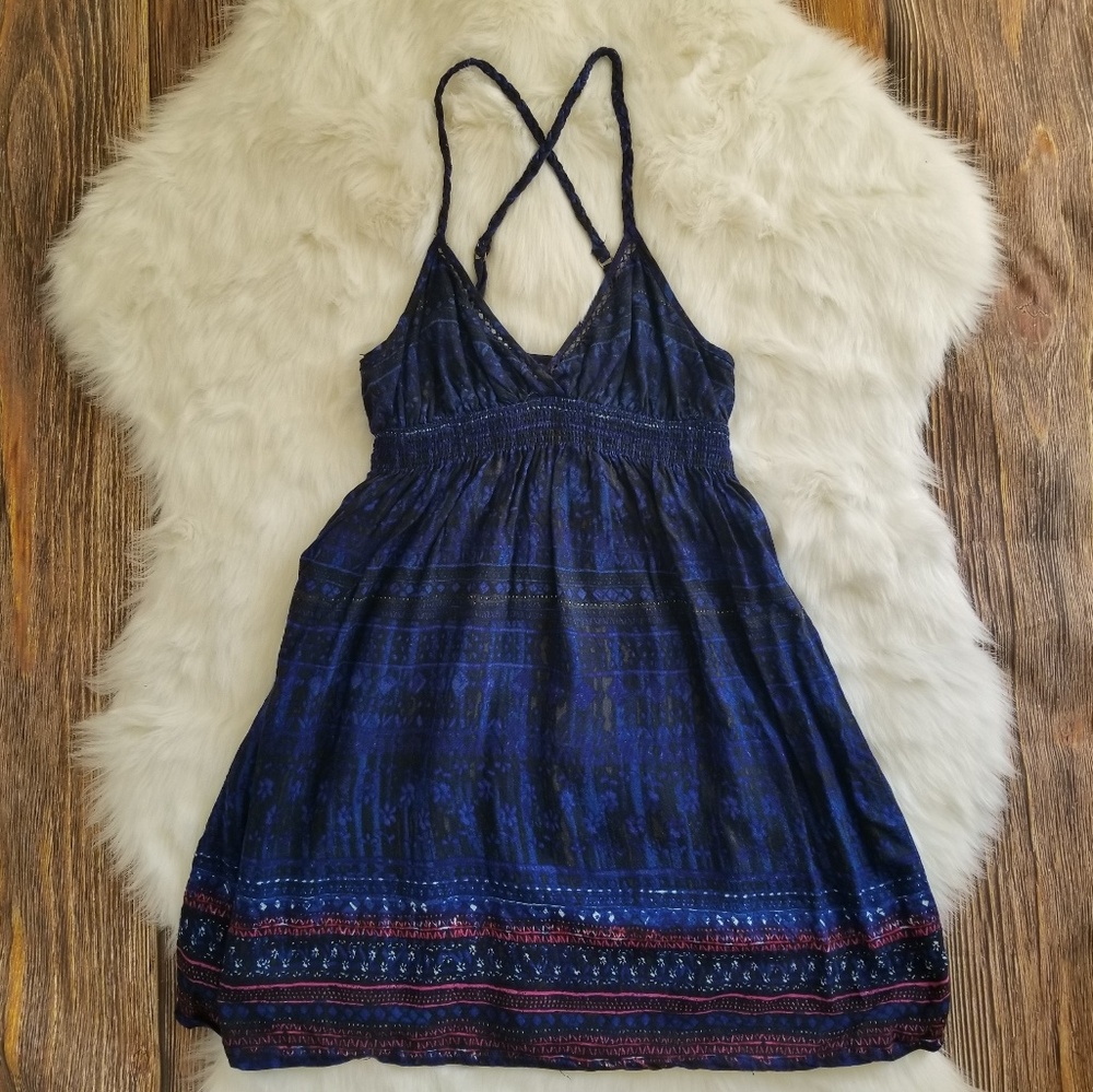 Urban Outfitters Ecote Blue Summer Dress Sz XS